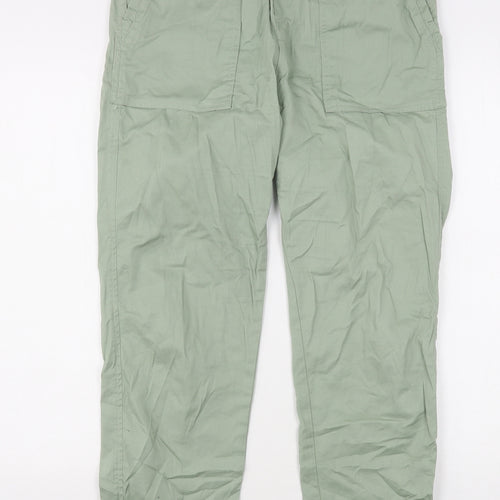 Dunnes Stores Womens Green  Cotton Trousers  Size S L28 in Regular
