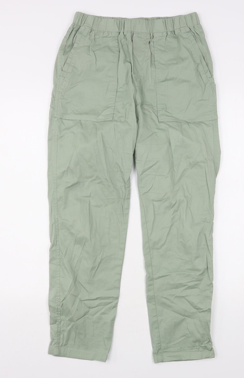 Dunnes Stores Womens Green  Cotton Trousers  Size S L28 in Regular
