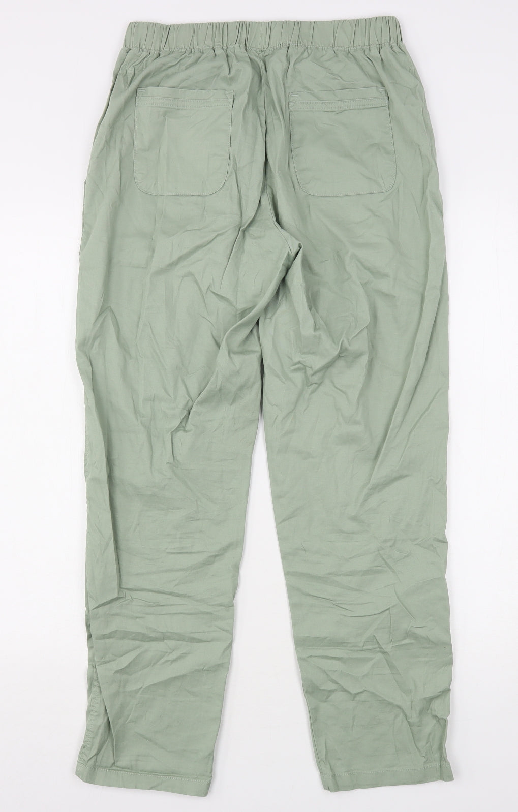 Dunnes Stores Womens Green  Cotton Trousers  Size S L28 in Regular