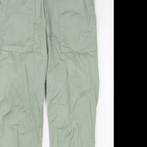 Dunnes Stores Womens Green  Cotton Trousers  Size S L28 in Regular