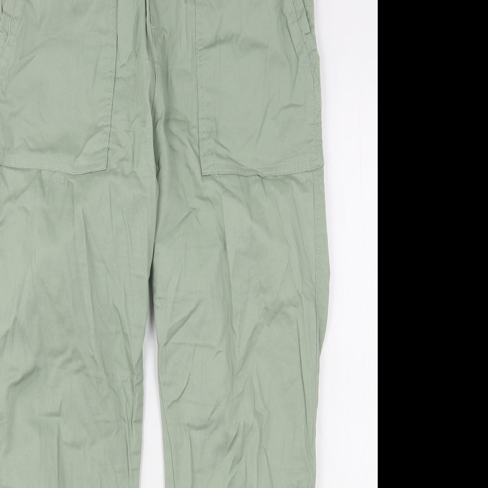 Dunnes Stores Womens Green  Cotton Trousers  Size S L28 in Regular
