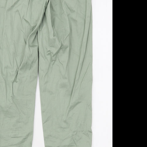 Dunnes Stores Womens Green  Cotton Trousers  Size S L28 in Regular