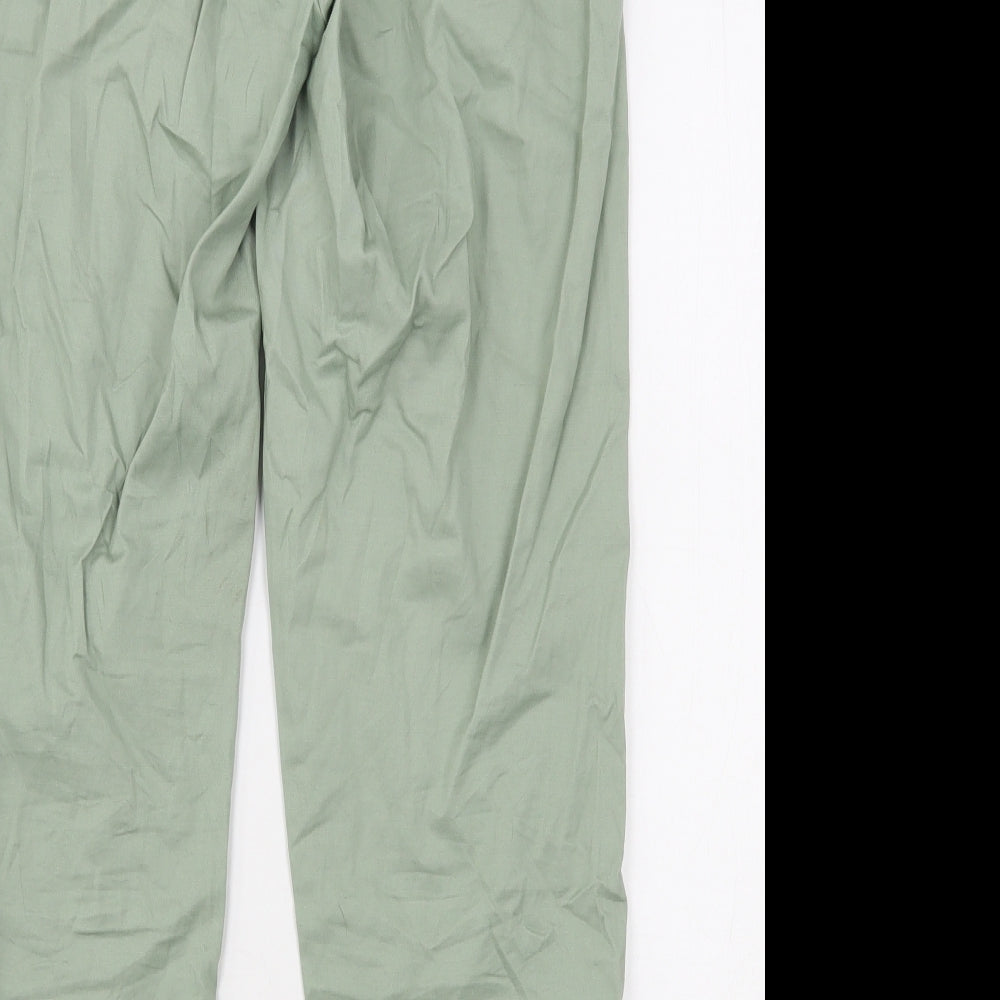 Dunnes Stores Womens Green  Cotton Trousers  Size S L28 in Regular