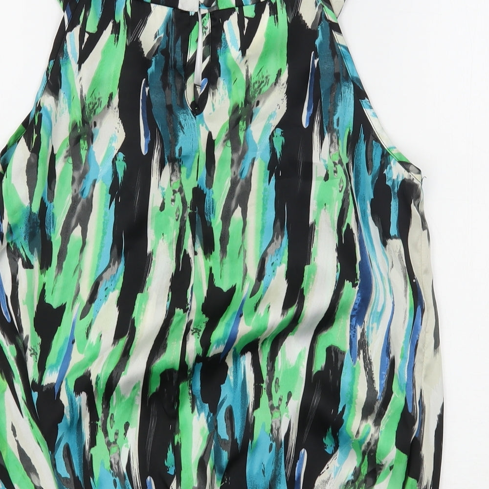 Wallis Womens Multicoloured Geometric Polyester Basic Blouse Size 16 V-Neck