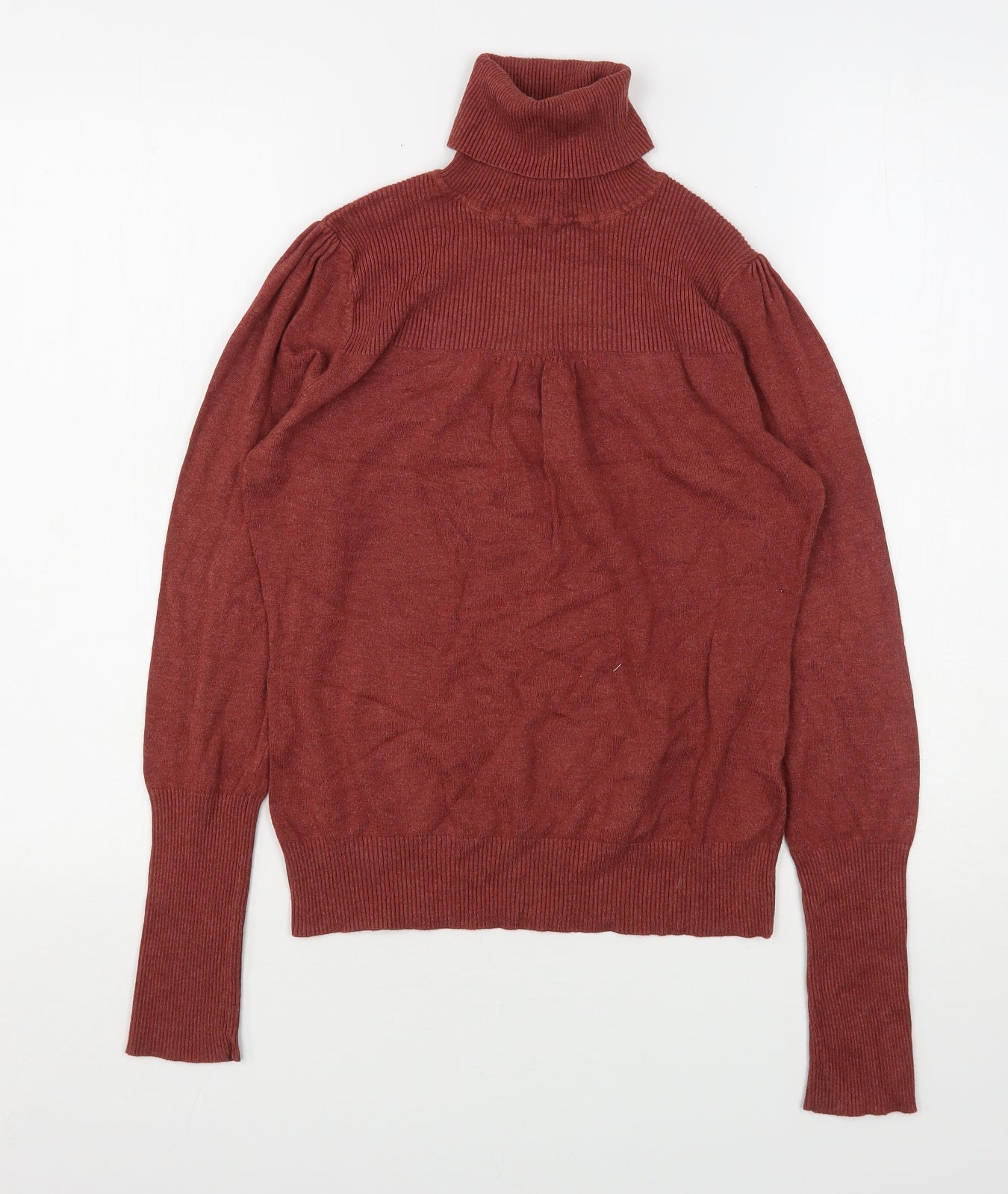 New Look Womens Brown Roll Neck  Viscose Pullover Jumper Size 12