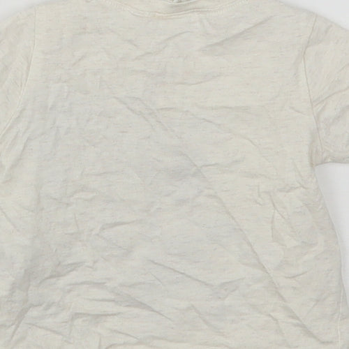 H&M Girls Beige  Cotton Basic T-Shirt Size 3-6 Months Round Neck  - Minnie Mouse