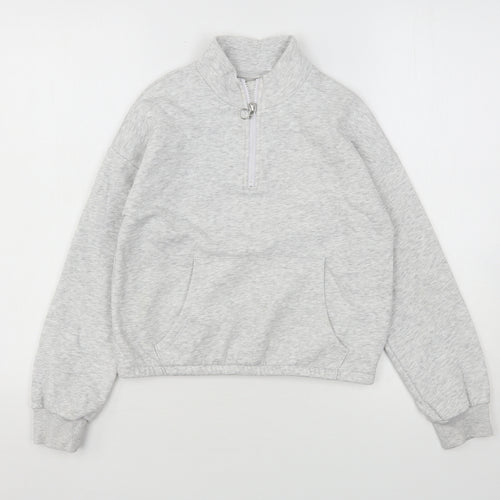 Matalan Girls Grey  Cotton Pullover Sweatshirt Size 12 Years
