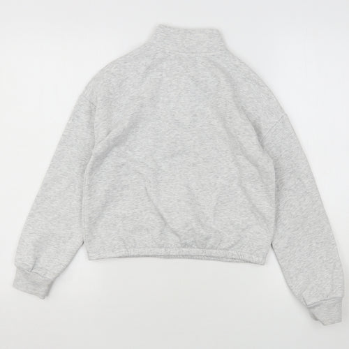 Matalan Girls Grey  Cotton Pullover Sweatshirt Size 12 Years