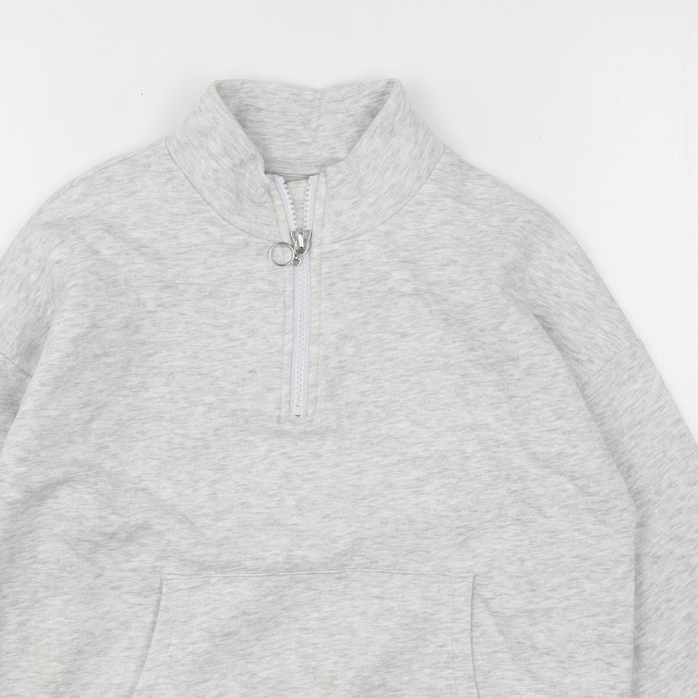 Matalan Girls Grey  Cotton Pullover Sweatshirt Size 12 Years