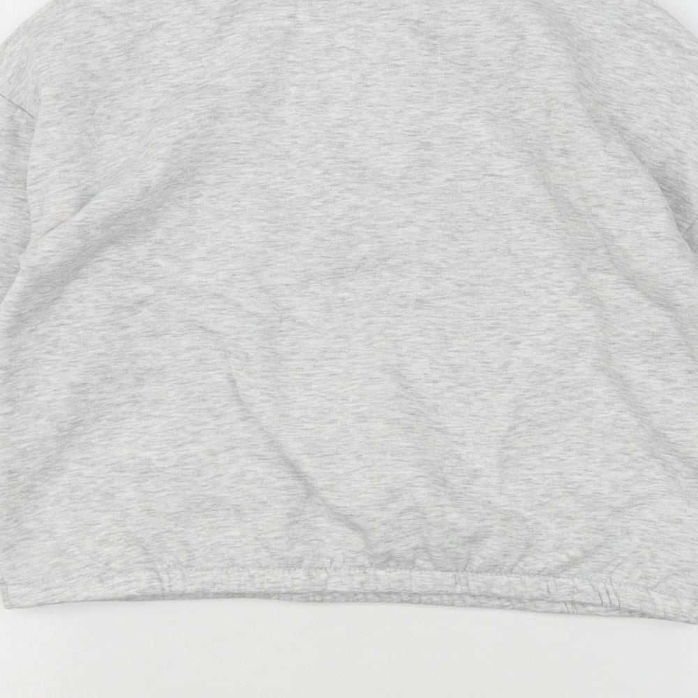 Matalan Girls Grey  Cotton Pullover Sweatshirt Size 12 Years