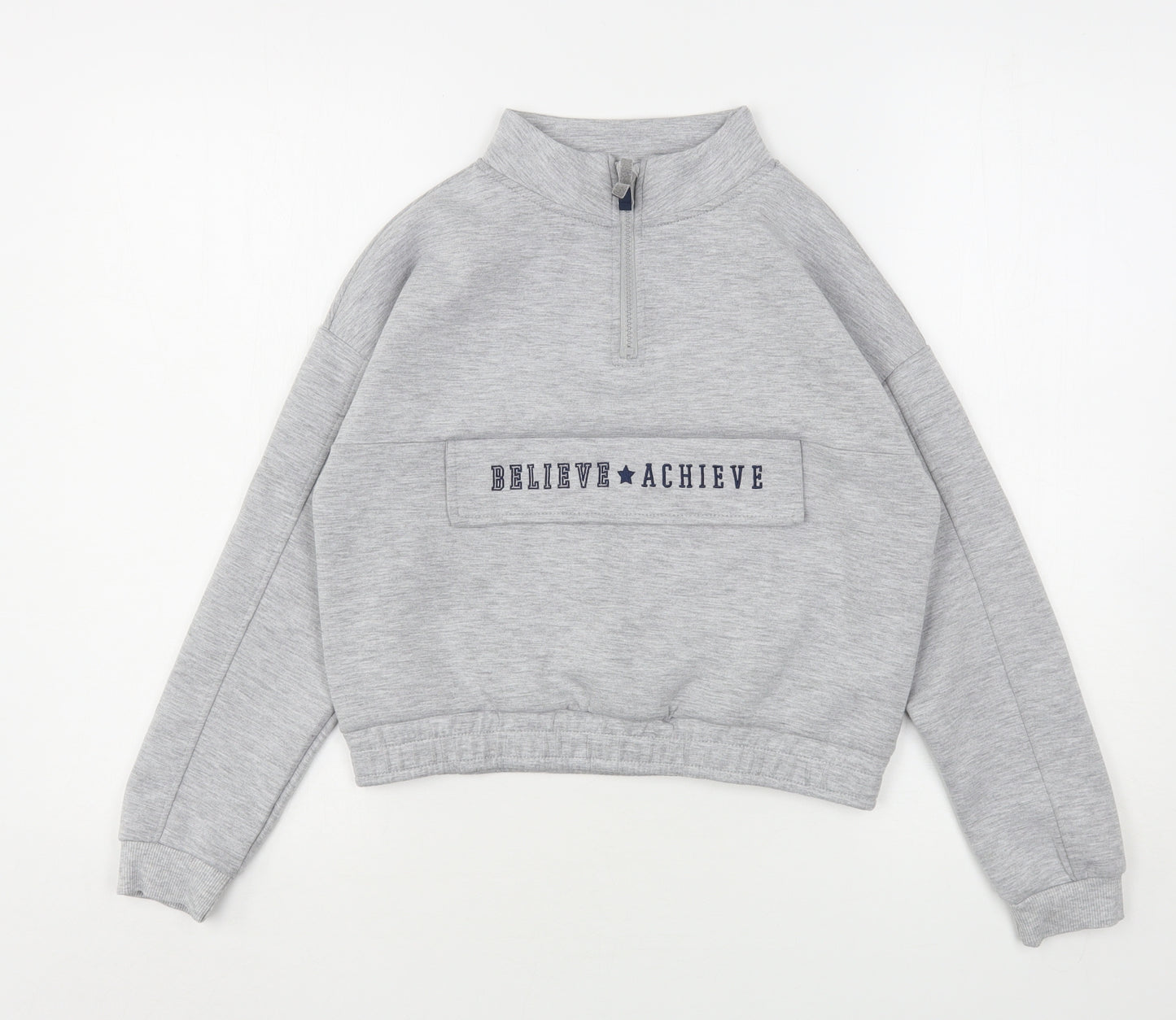 Primark Girls Grey  Polyester Pullover Sweatshirt Size 11-12 Years