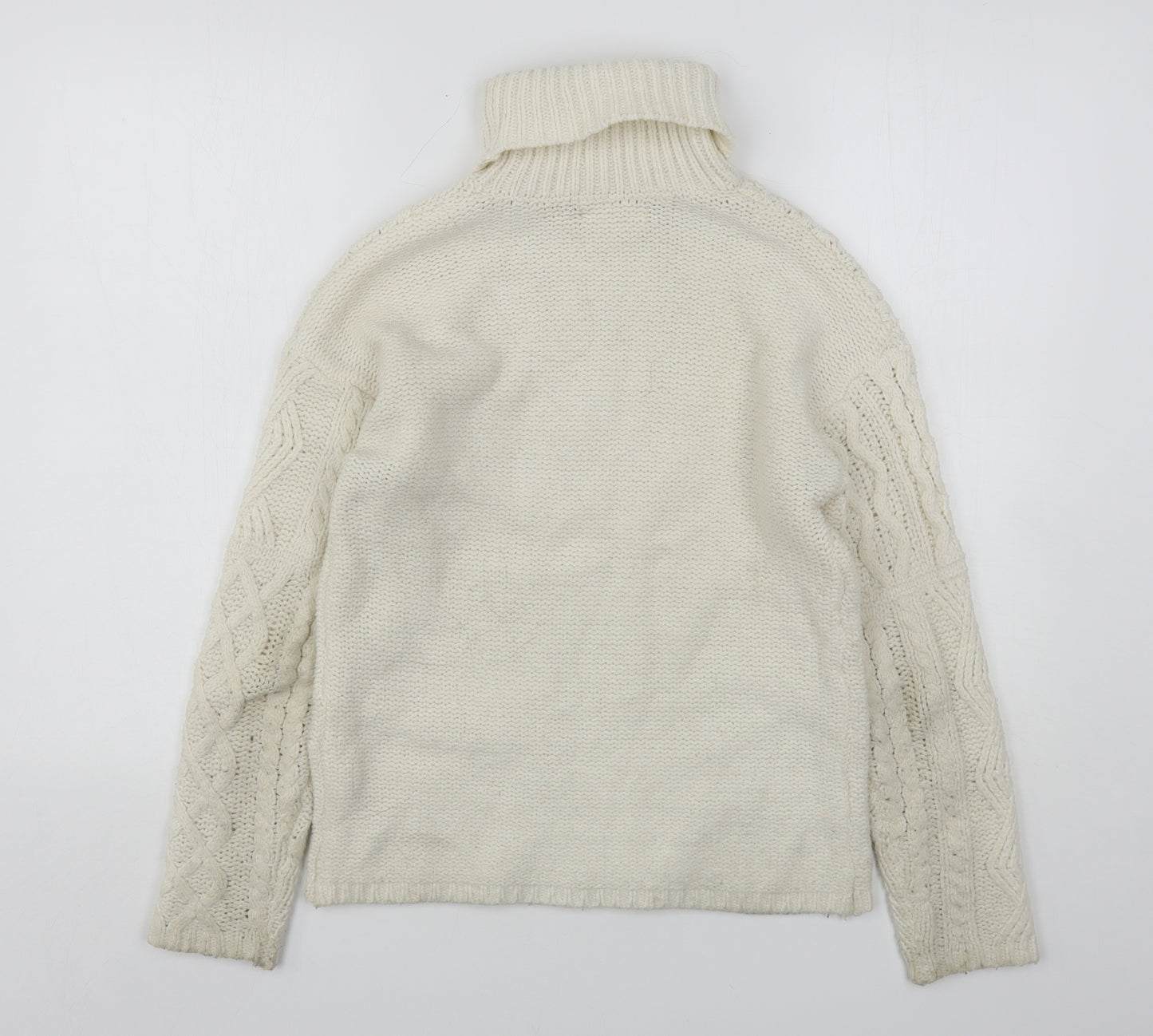 Primark Womens Beige Roll Neck  Polyester Pullover Jumper Size 6