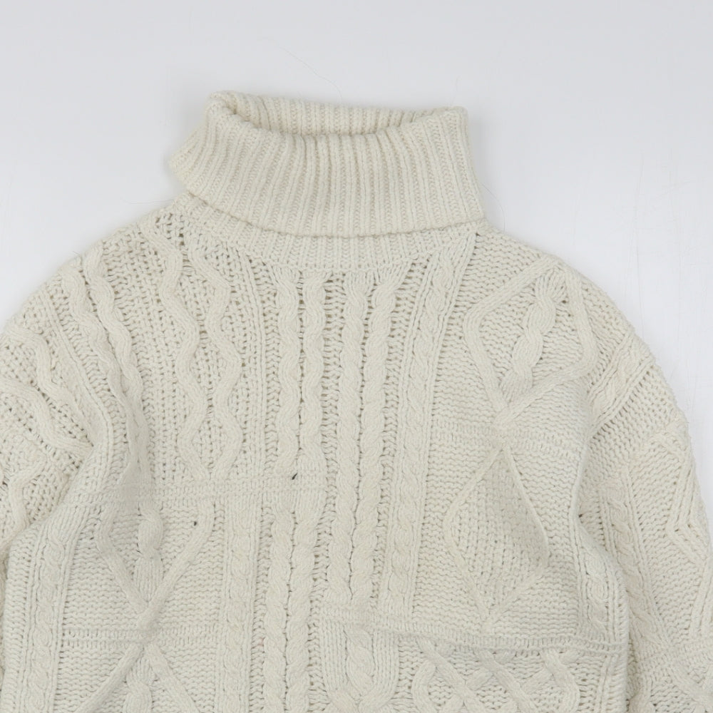 Primark Womens Beige Roll Neck  Polyester Pullover Jumper Size 6