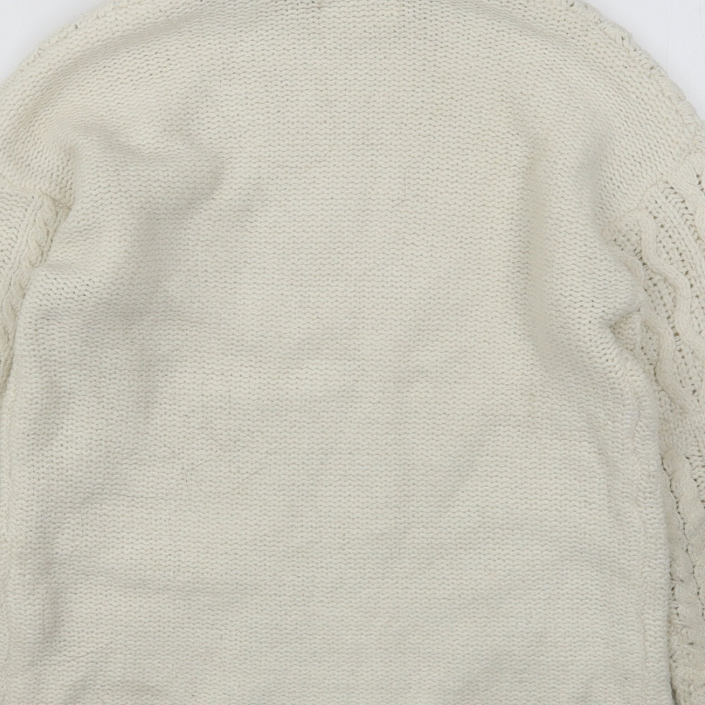 Primark Womens Beige Roll Neck  Polyester Pullover Jumper Size 6