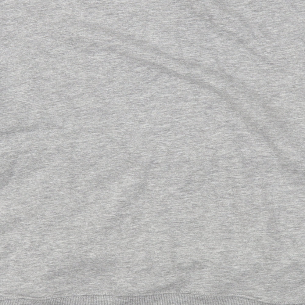 New Look Womens Grey  Cotton Pullover Sweatshirt Size L