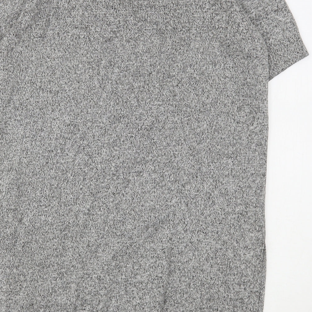 Topshop Womens Grey Round Neck  Viscose Pullover Jumper Size 8