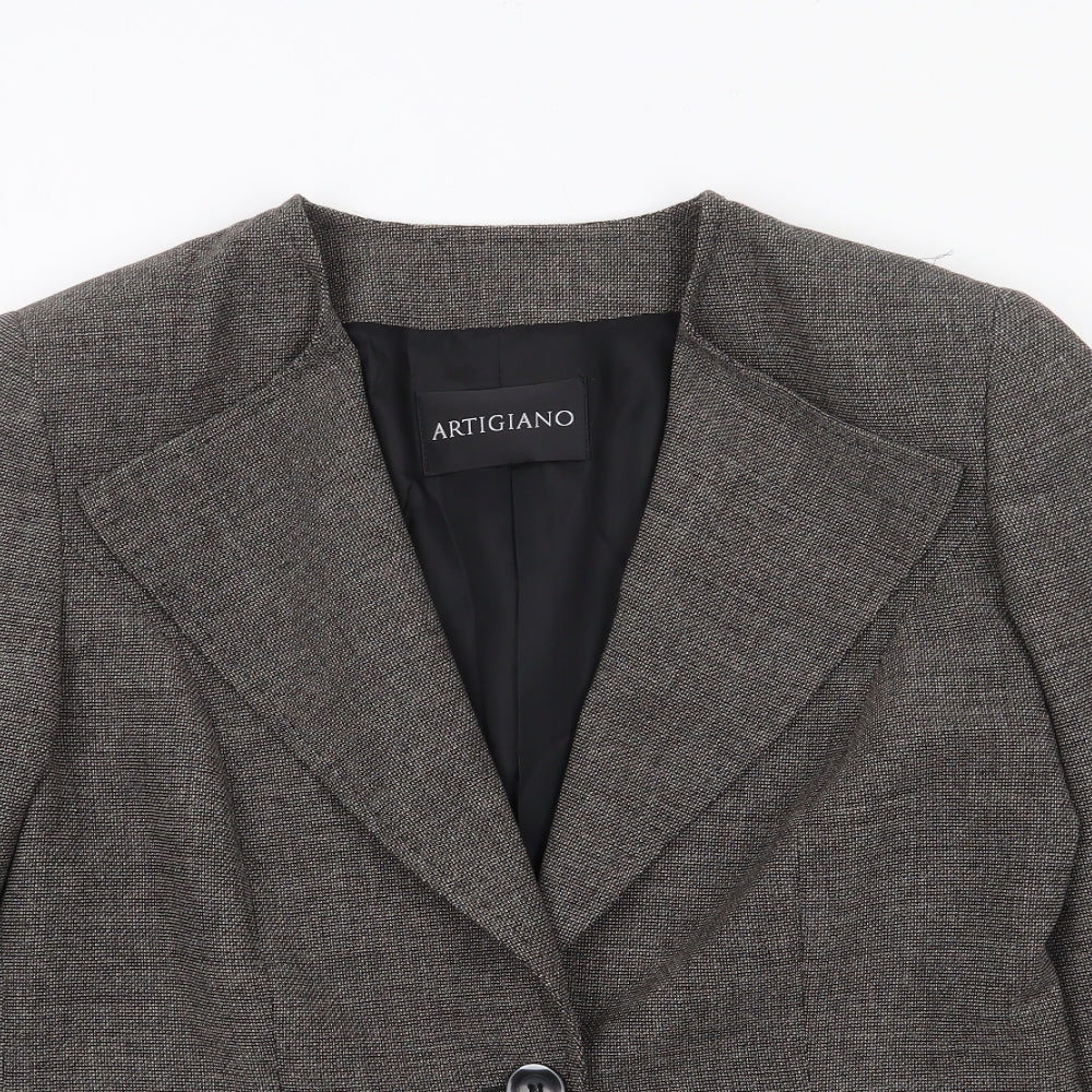 Artigiano Womens Grey   Jacket Blazer Size M  Button