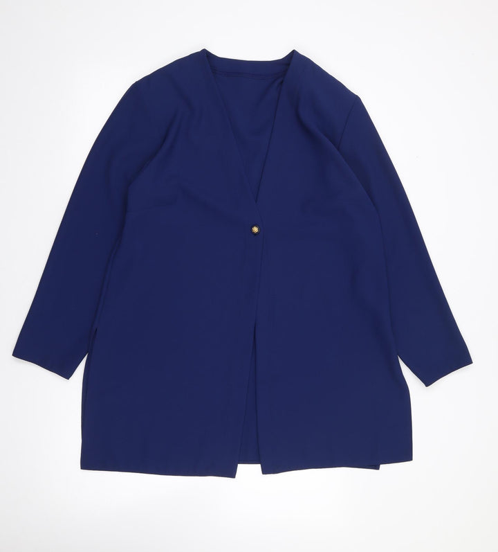 Carmelle Womens Blue   Jacket Blazer Size 14  Button