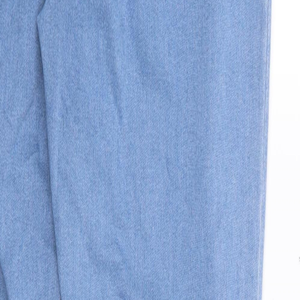 Missguided Womens Blue  Cotton Skinny Jeans Size 12 L28 in Regular Zip