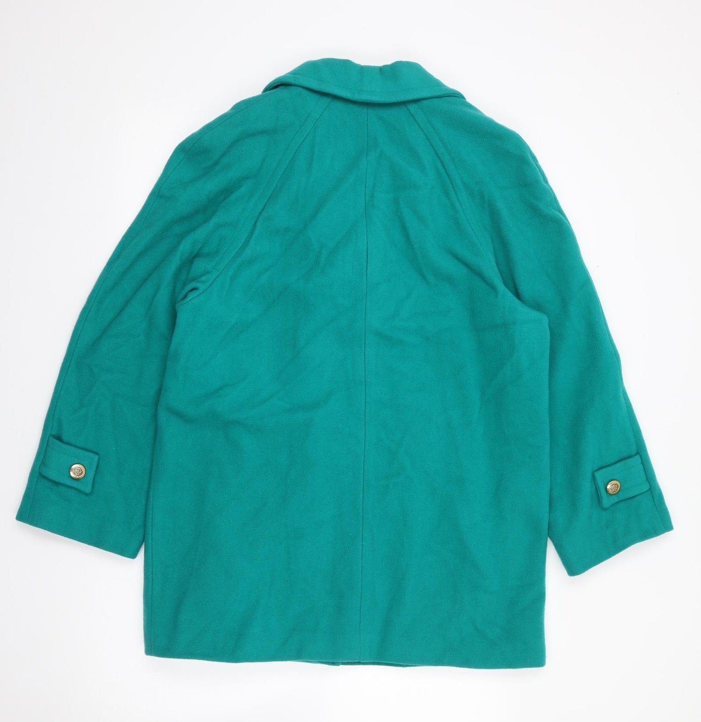 Preworn Womens Green   Jacket Coat Size 14  Button