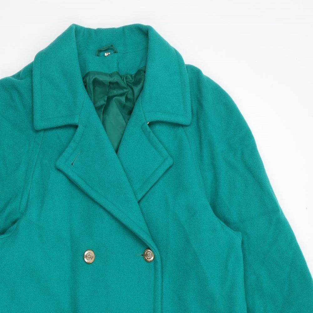 Preworn Womens Green   Jacket Coat Size 14  Button