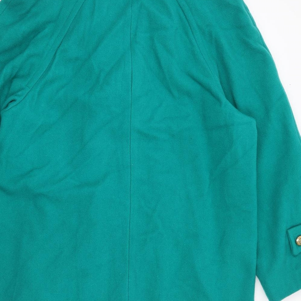 Preworn Womens Green   Jacket Coat Size 14  Button