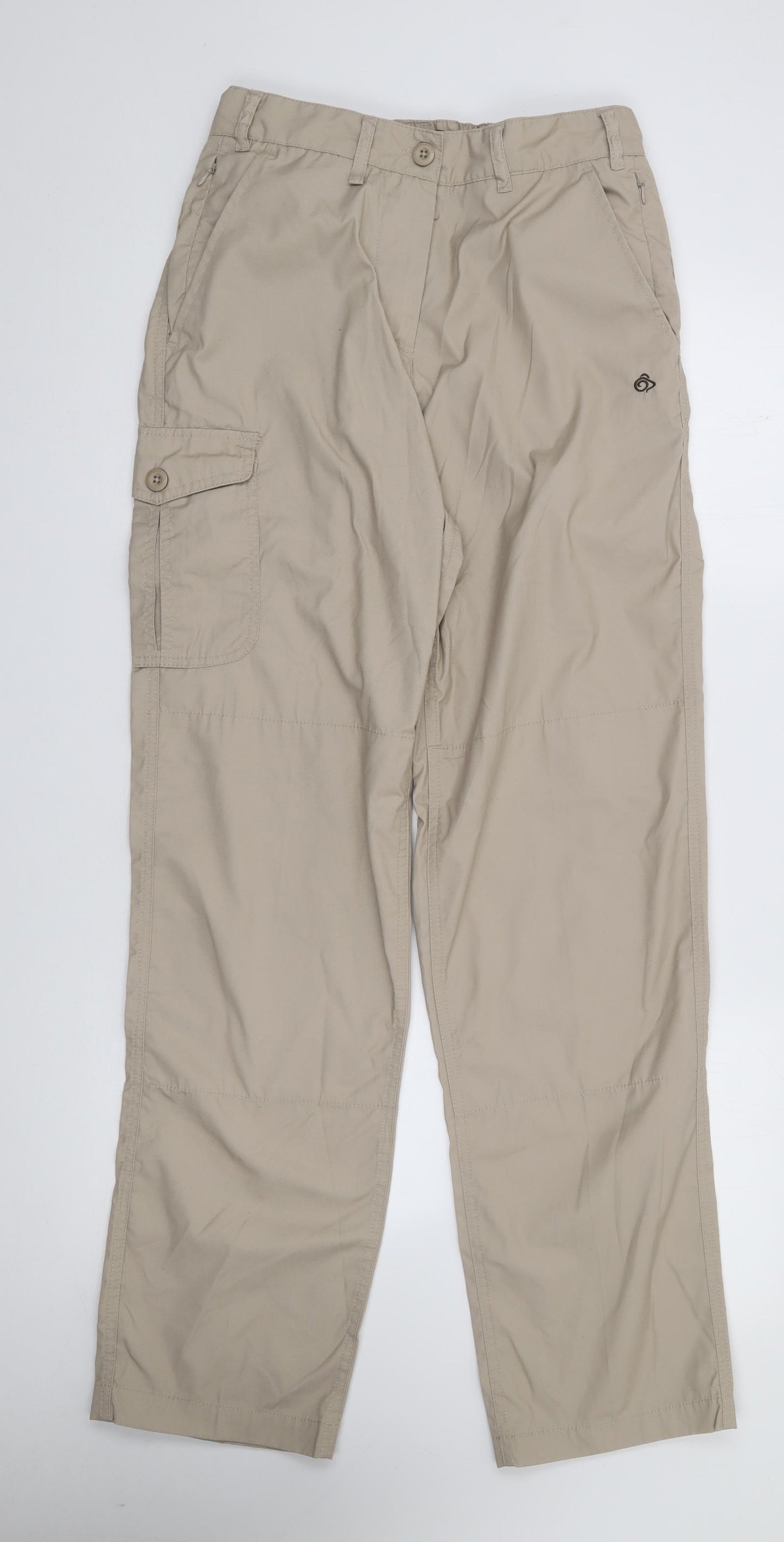 Craghoppers Womens Beige  Polyester Rain Trousers Trousers Size 10 L30 in Regular Zip