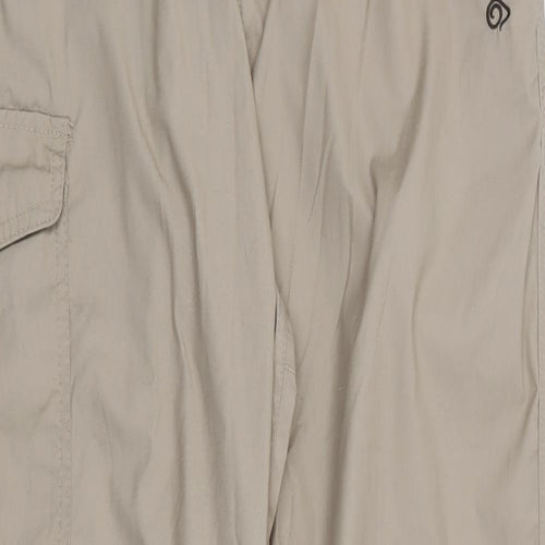 Craghoppers Womens Beige  Polyester Rain Trousers Trousers Size 10 L30 in Regular Zip