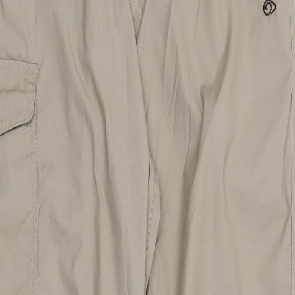 Craghoppers Womens Beige  Polyester Rain Trousers Trousers Size 10 L30 in Regular Zip