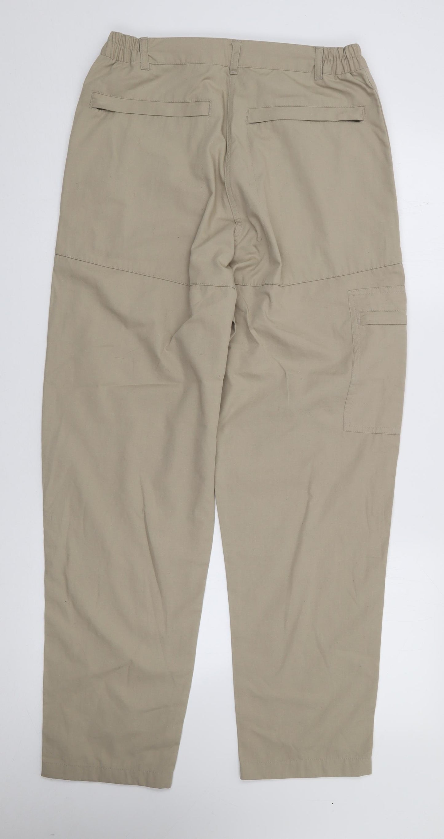 Regatta Womens Beige  Polyester Trousers  Size 12 L28 in Regular Zip