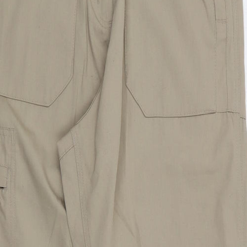 Regatta Womens Beige  Polyester Trousers  Size 12 L28 in Regular Zip