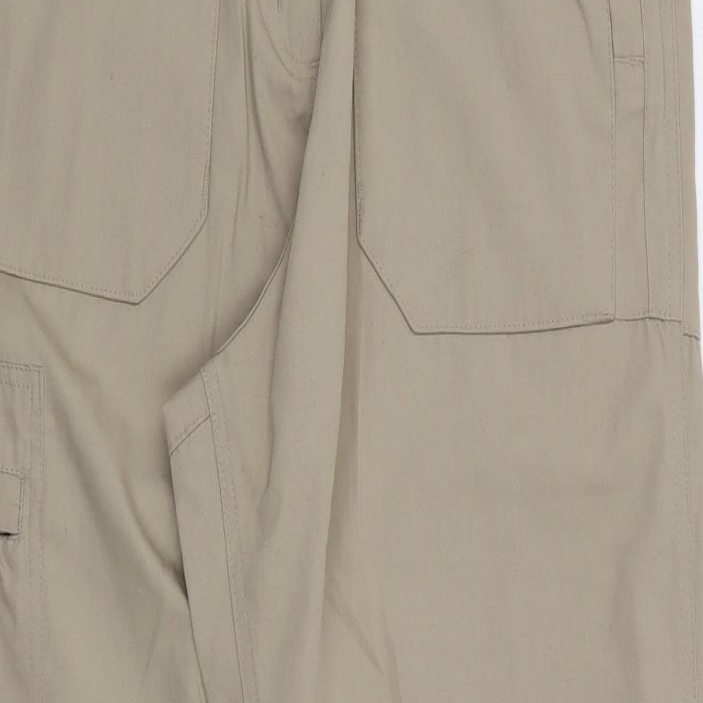 Regatta Womens Beige  Polyester Trousers  Size 12 L28 in Regular Zip