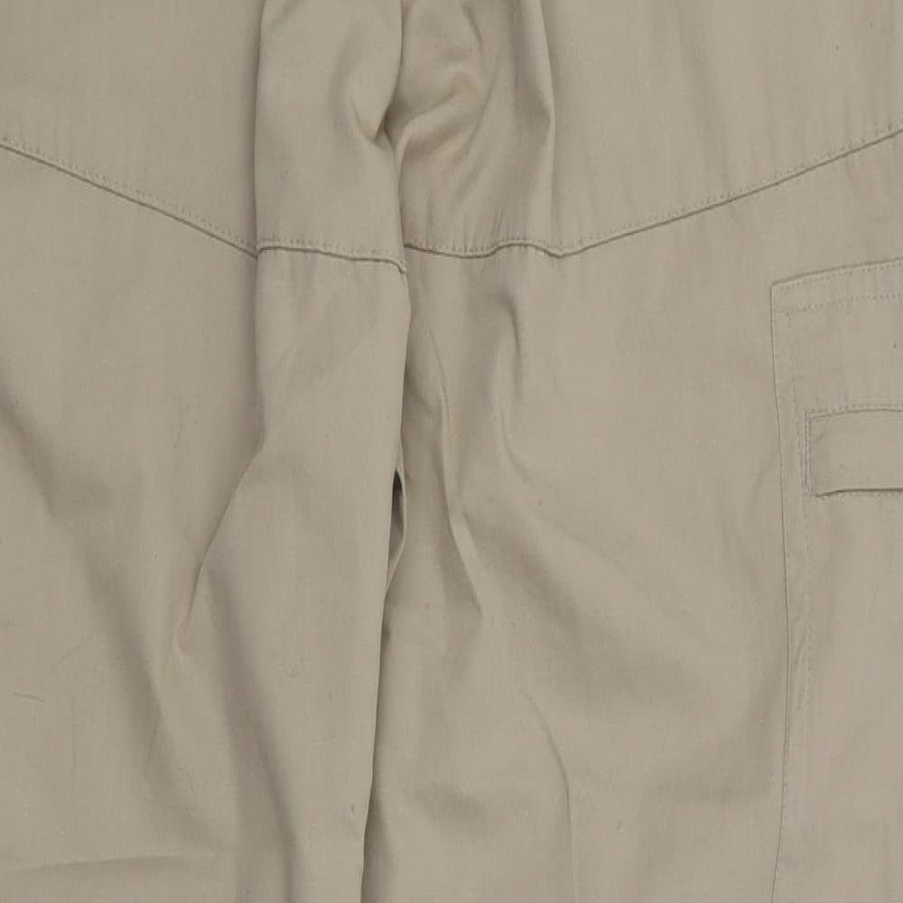 Regatta Womens Beige  Polyester Trousers  Size 12 L28 in Regular Zip