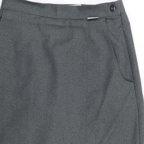 Botra Womens Grey  Polyester A-Line Skirt Size 12   Zip - Bowling, Bowls