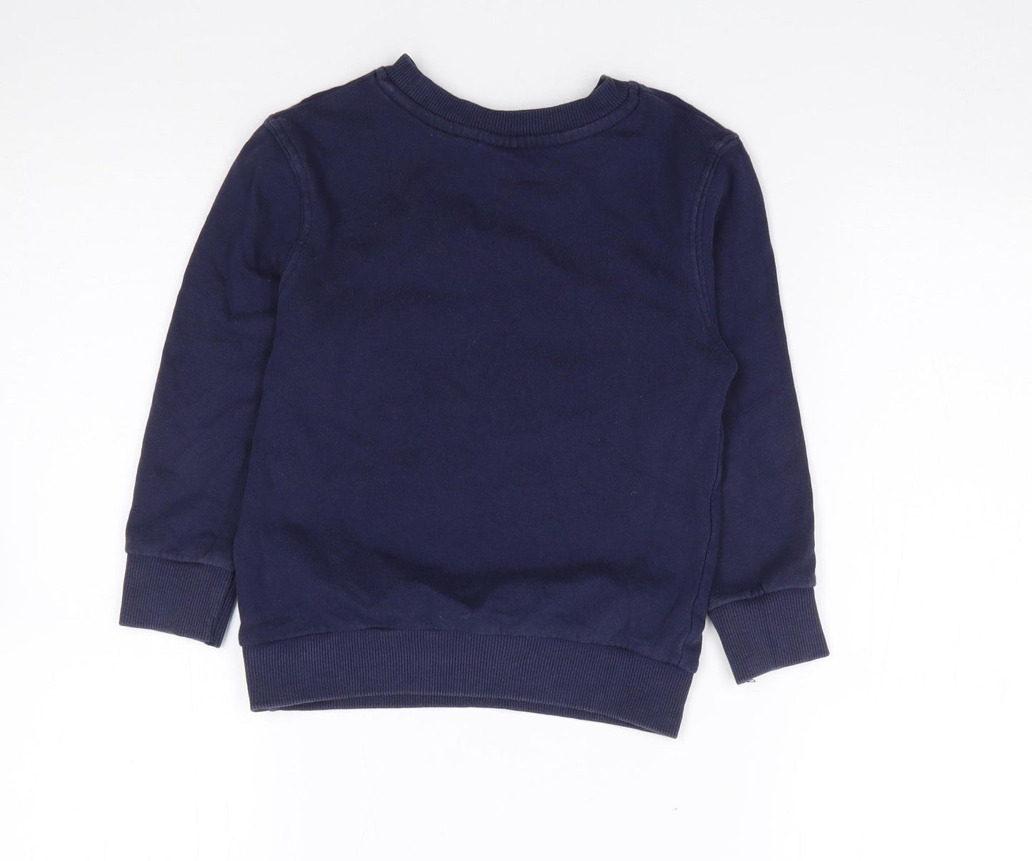 George Boys Blue Crew Neck  Cotton Pullover Jumper Size 3-4 Years  Pullover - Spiderman