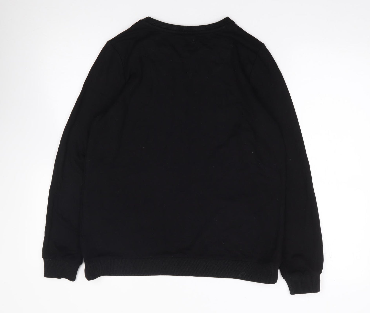 TU Womens Black Crew Neck  Viscose Pullover Jumper Size 10