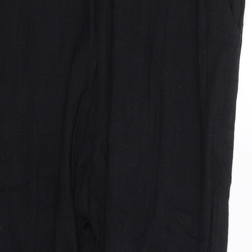 Preworn Womens Black  Polyester Trousers  Size XL L25 in Regular