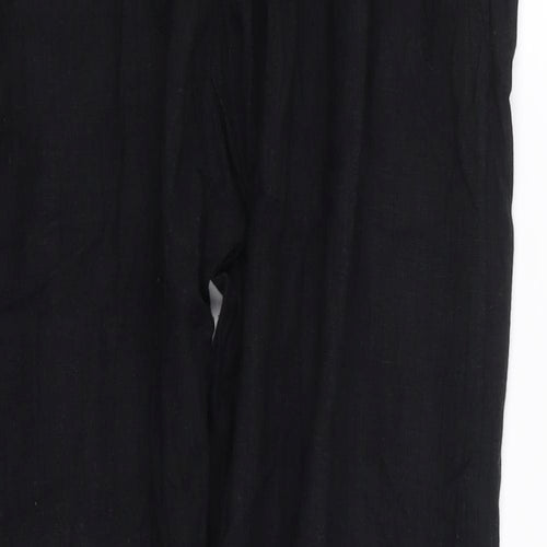 Preworn Womens Black  Polyester Trousers  Size XL L25 in Regular