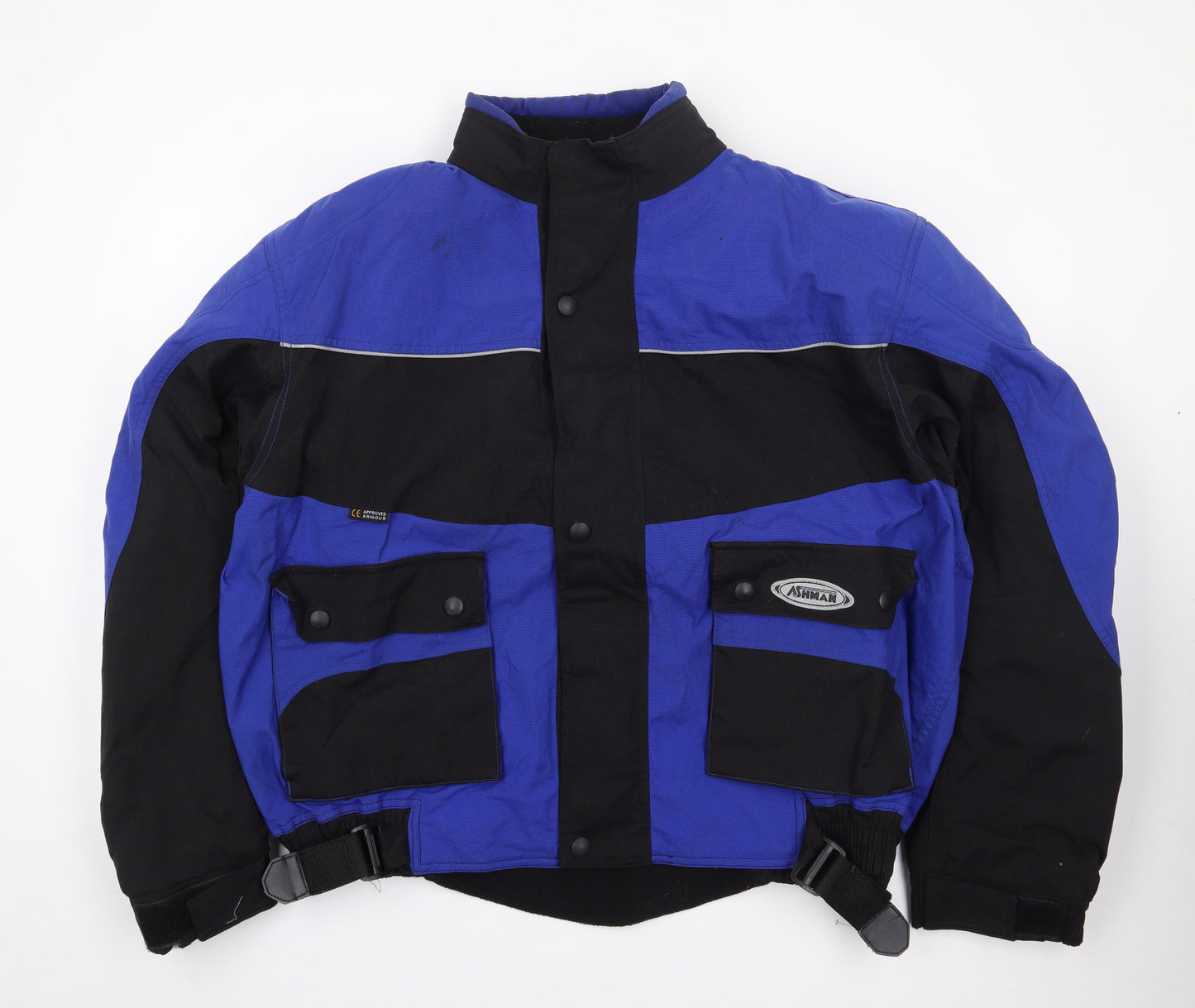 Ashman Mens Blue   Biker Coat Size 2XL  Zip
