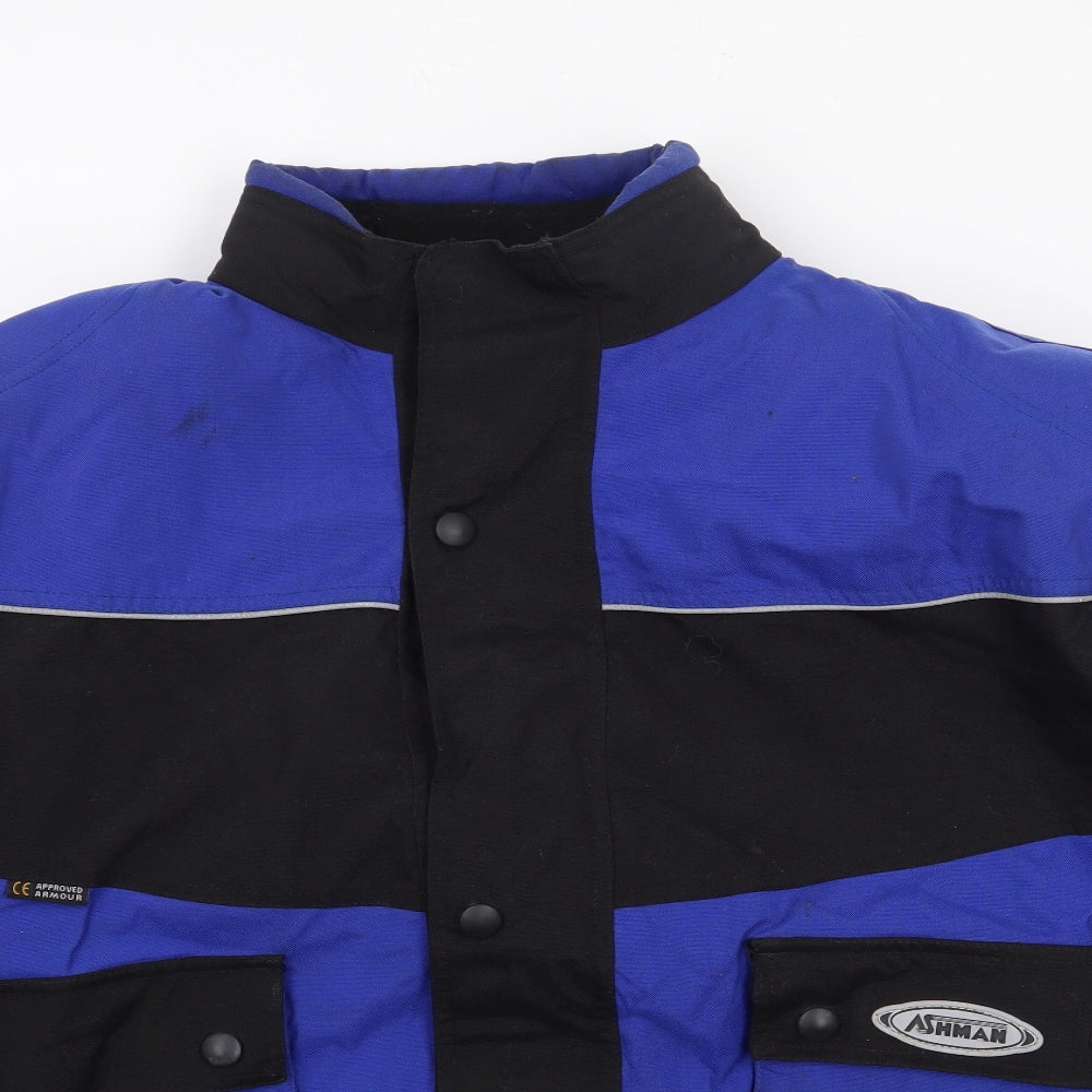 Ashman Mens Blue   Biker Coat Size 2XL  Zip