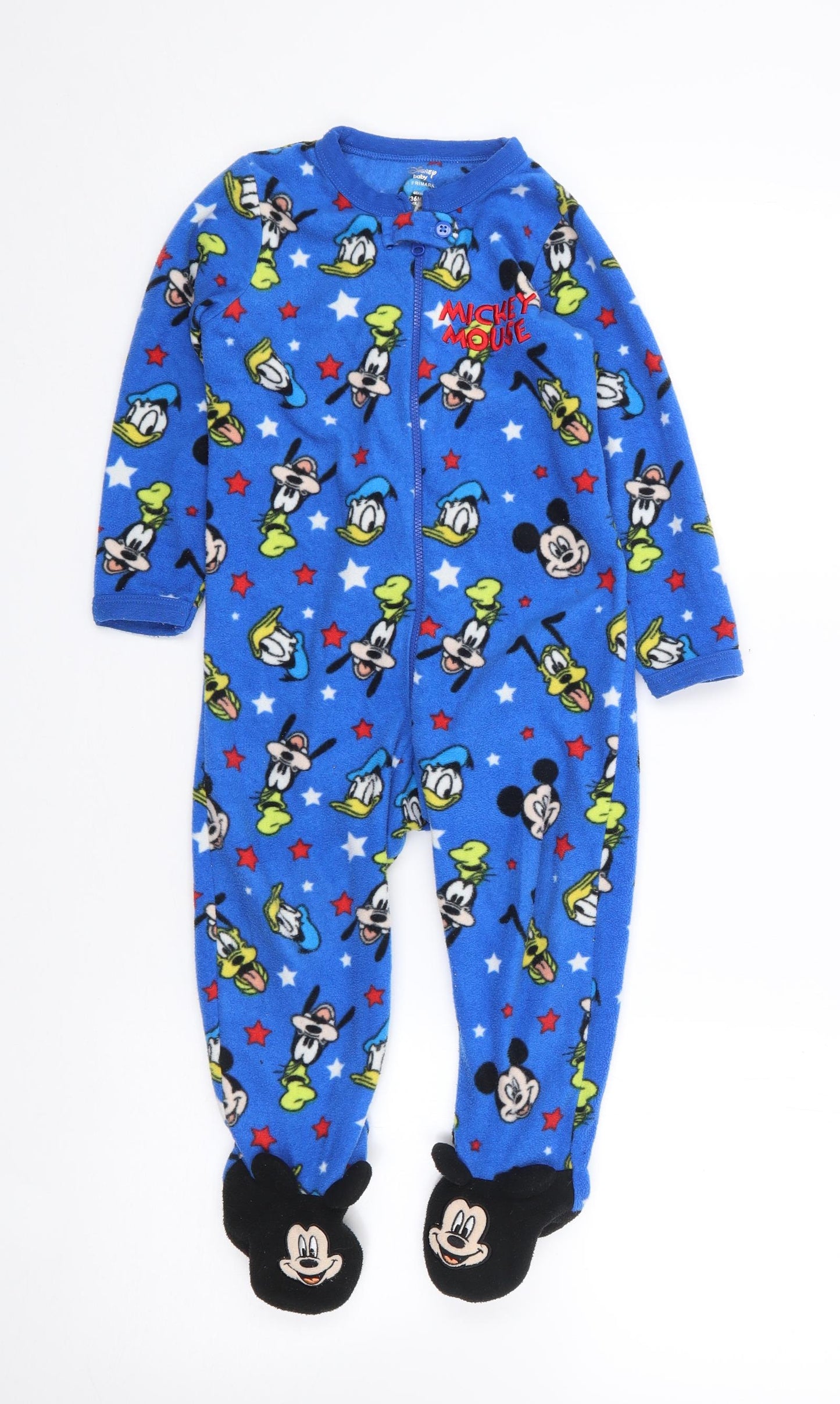 Primark Boys Blue Geometric Polyester Cami One Piece Size 24 Months  Zip - Mickey Mouse