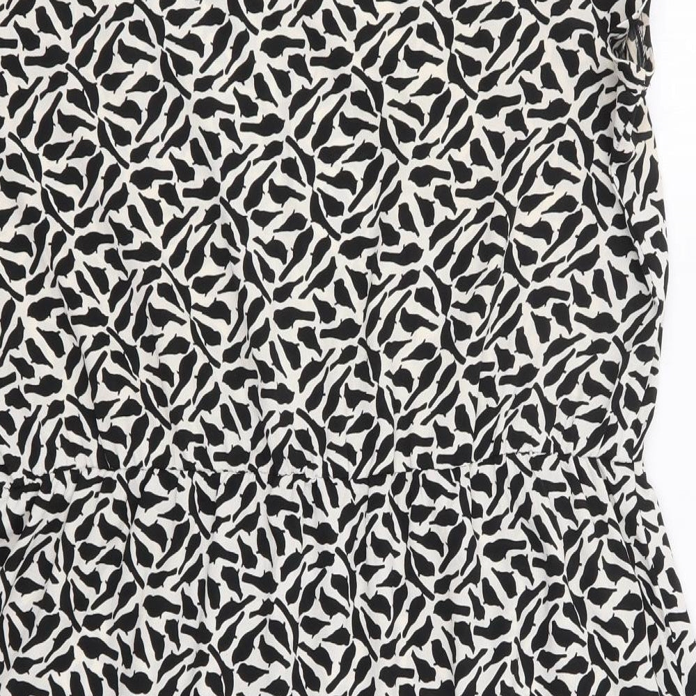 New Look Womens Multicoloured Geometric Polyester Fit & Flare  Size 16  Round Neck Pullover
