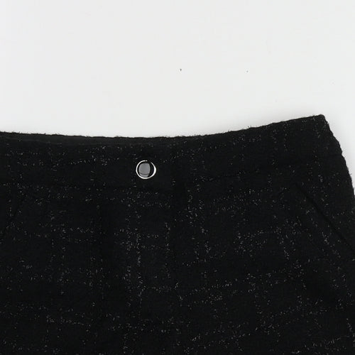 F&F Girls Black  Polyester Cut-Off Shorts Size 8-9 Years  Regular