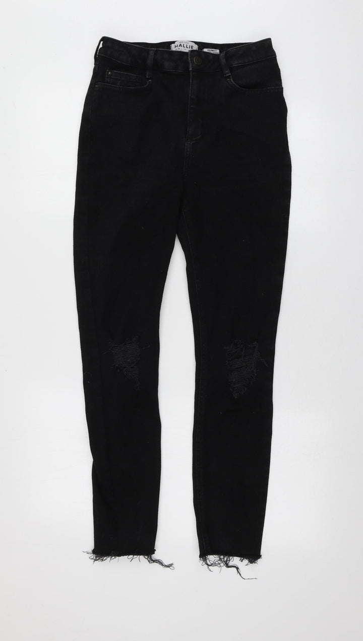New Lpook Womens Black  Cotton Skinny Jeans Size 10 L27 in Regular