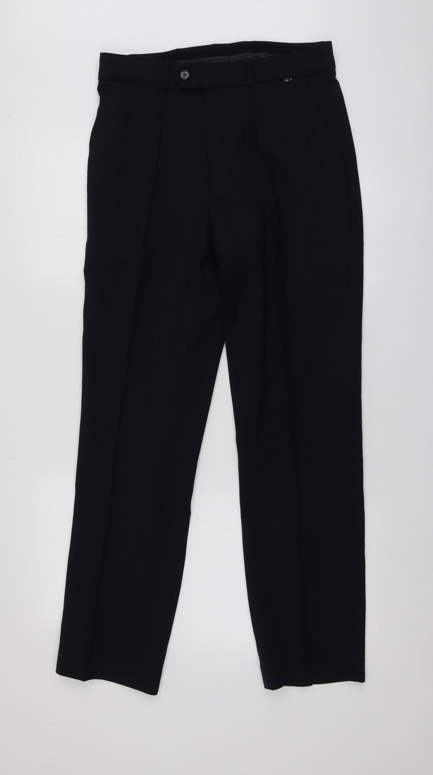 Incorporatewear Mens Blue  Polyester Chino Trousers Size 30 L30 in Regular