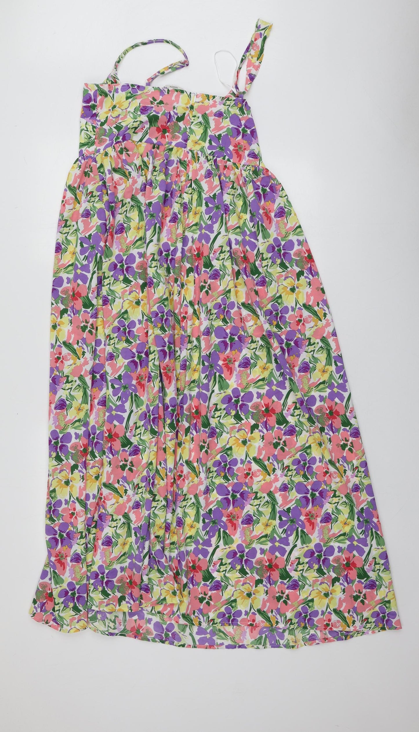 Brave Soul Womens Multicoloured Floral Polyester Maxi  Size S  Square Neck