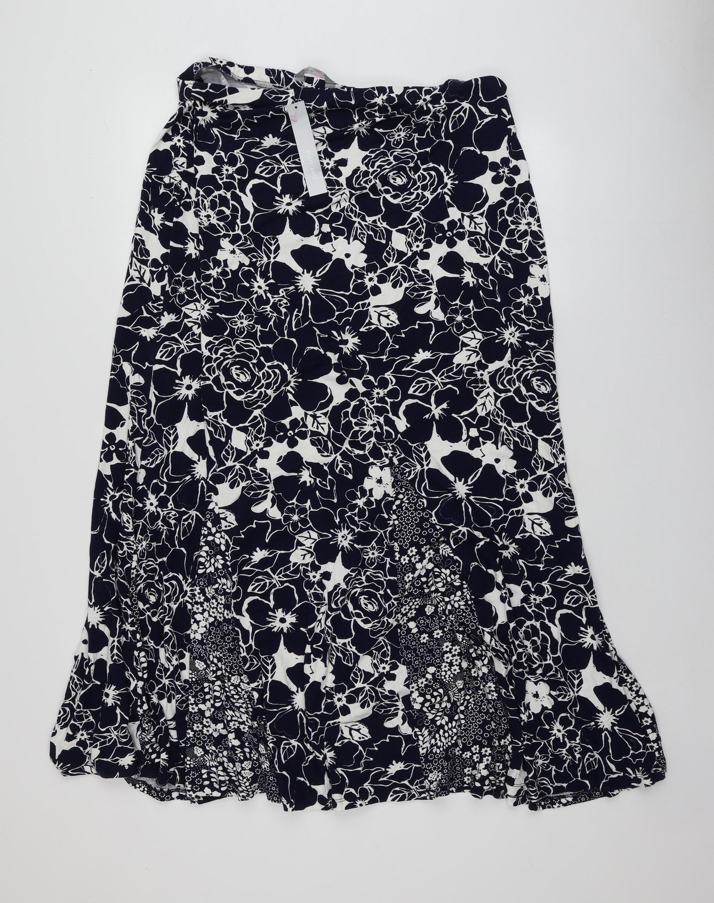 Per Una Womens Blue Floral Viscose Maxi Skirt Size 18