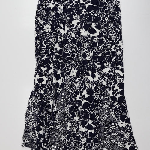 Per Una Womens Blue Floral Viscose Maxi Skirt Size 18