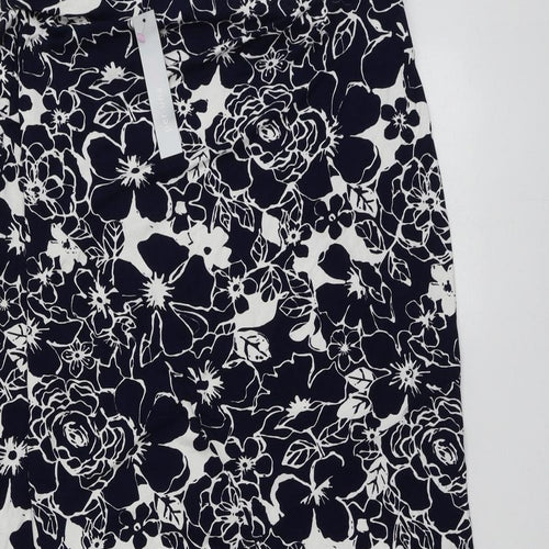 Per Una Womens Blue Floral Viscose Maxi Skirt Size 18