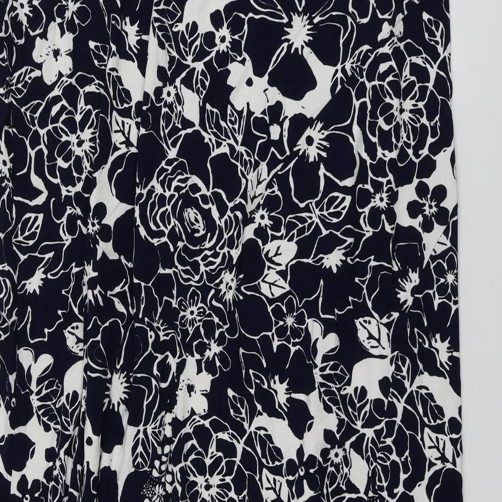 Per Una Womens Blue Floral Viscose Maxi Skirt Size 18